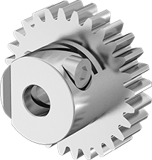 Clamping bore spur gear with clamping screw - precision gear